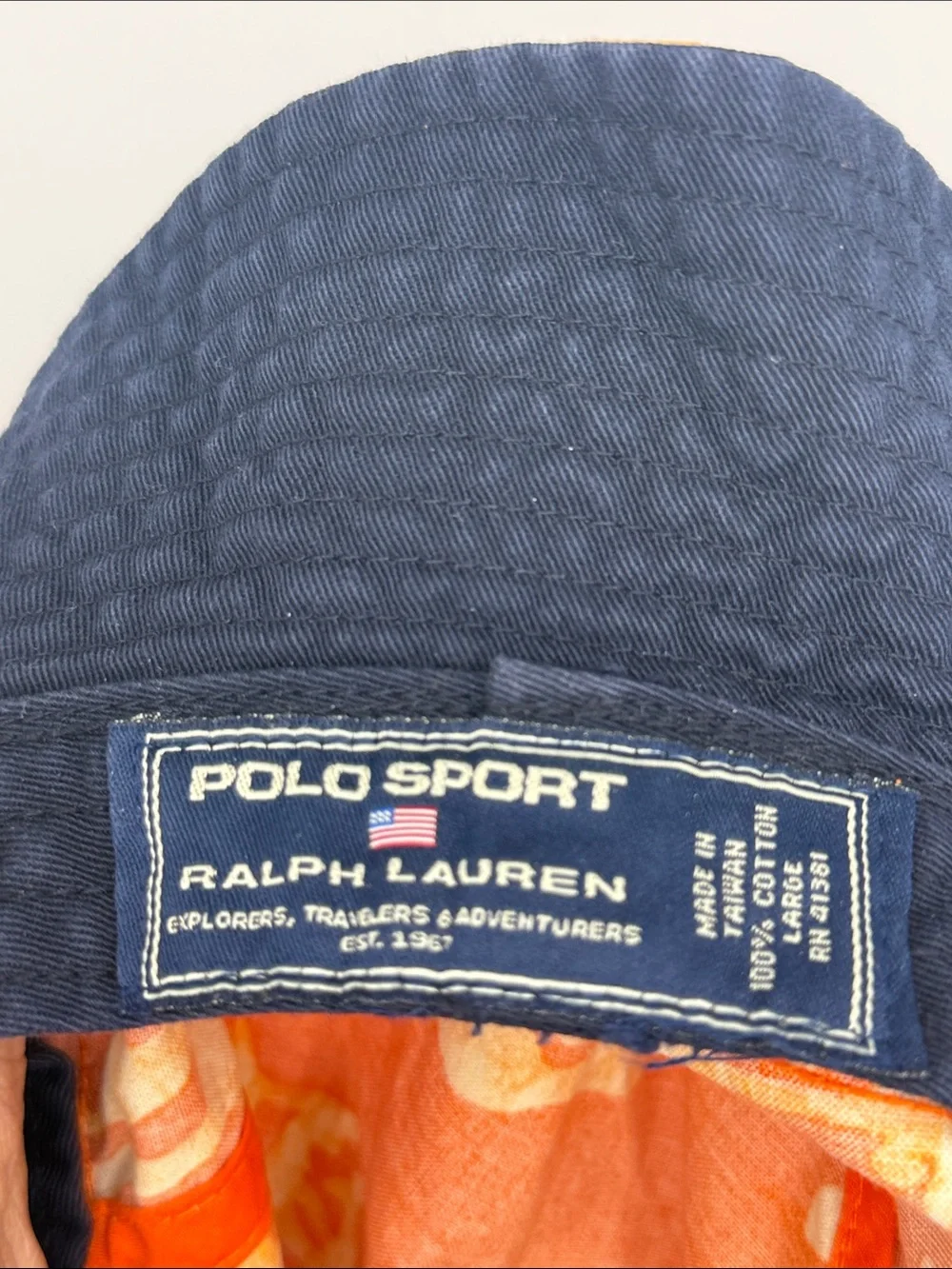 Polo by Ralph Lauren Orange and Yellow Tie-Dye Bucket Hat